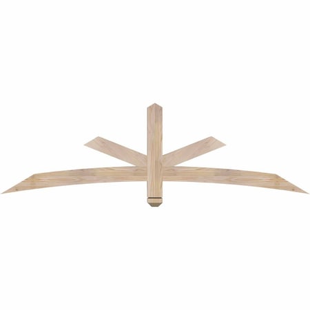 Ekena Millwork Alberta Smooth Timber Gable Bracket, Douglas Fir, 72"W x 21"H x 3 1/2"D x 3 1/2"F, 7/12 Pitch GBW072X21X0404ALB00SDF